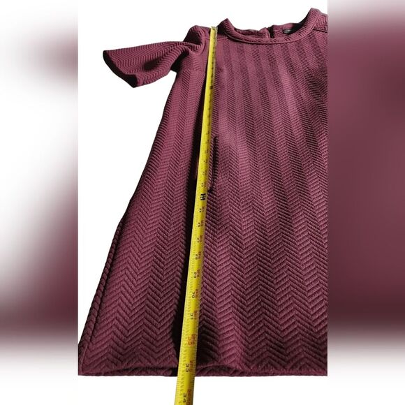 Halogen Dress‎ Mod Sweater Sweatshirt Short Chevron Embroidered Quilted Purple M - Picture 7 of 10